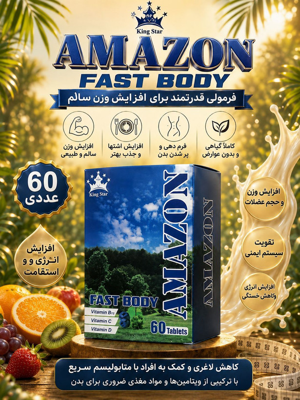 قرص چاقی آمازون ۶٠ عددی